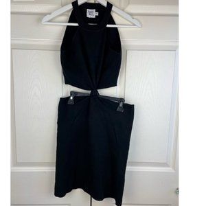 Princess Polly Cut Out Mini Dress Black Size S/M NEW